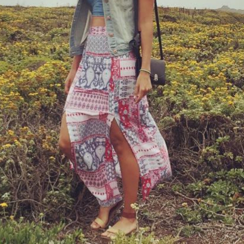 Boho long skirt